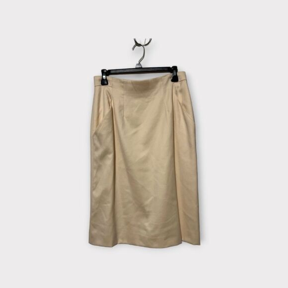 Anne Klein Vintage Wool Midi Pencil Skirt 12 - Picture 1 of 1